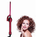 Modelador de cachos profissional 9 mm com display LCD, cor roxo-avermelhada