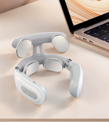 4-Head Neck Massager — USB Rechargeable Cervical Massager, Perfect Gift for Women & Men