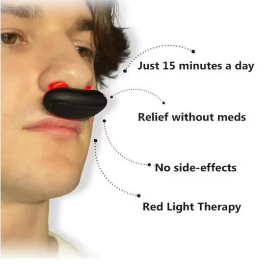 RespiRelief™ Red Light Nasal Therapy Device (One Piece)