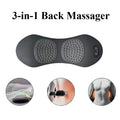 Massageador de costas 3 em 1, almofadas com relevos e botão de controle